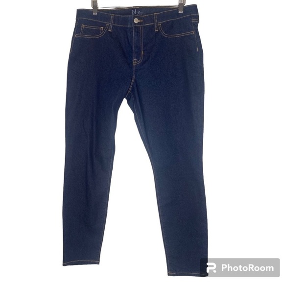 NWOT GAP DARK WASH FAVORITE JEGGING JEANS SIZE 14/32 - Picture 1 of 3